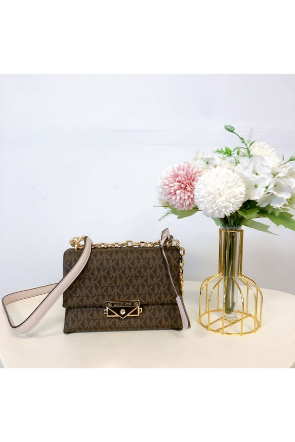 35F2G0EC5B Cece Small Logo Shoulder Bag IN Brown Powder Blush