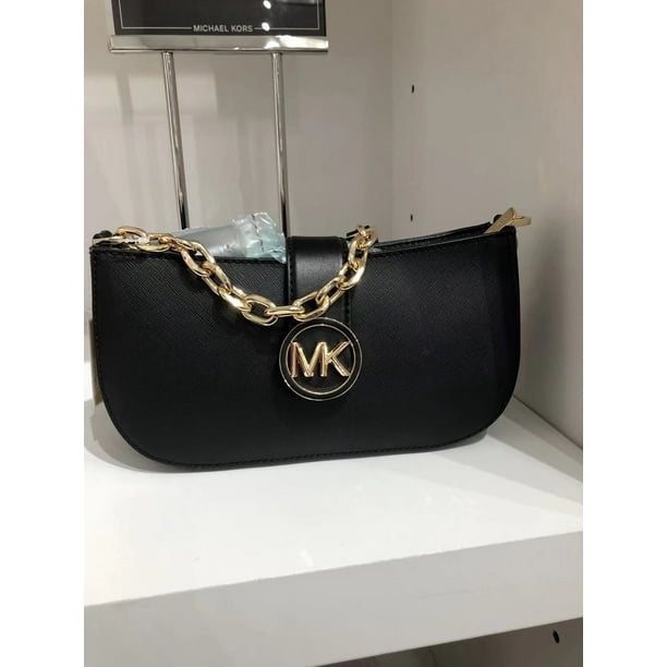 Michael Kors 35F2GNMC0L Carmen ExtraSmall Shoulder Bag In BLACK