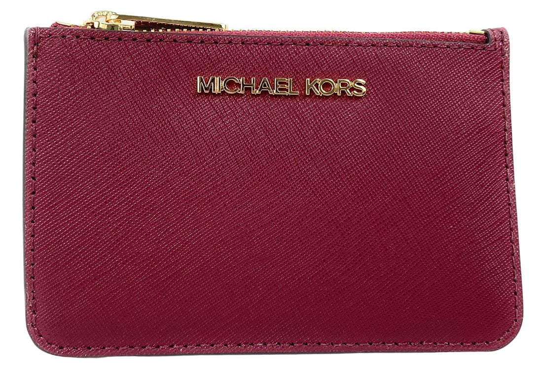 Michael Kors 35F7GTVU1L Jet Set Travel Small Saffiano Leather Coin Pouch IN  MULBERRY