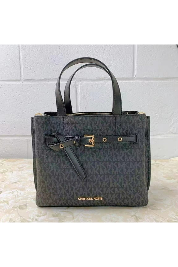 35H0Gu5S1B Emilia Small Logo Satchel Bag In Black