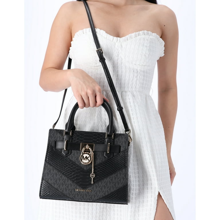 Michael Kors 35R4GHMS1L Hamilton Small Satchel Signature MK Walmart