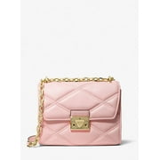 Michael Kors 35S2GNRL2U Serena Medium Flap Shoulder Bag In Powder Blush