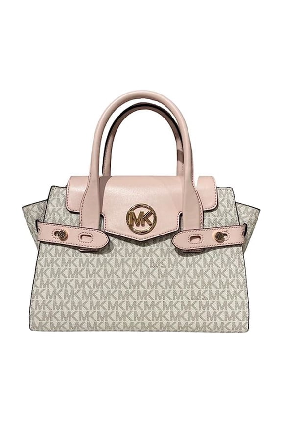 35S2Gnms5B Carmen Medium Logo And Faux Leather Belted Satchel Power Blush Multi
