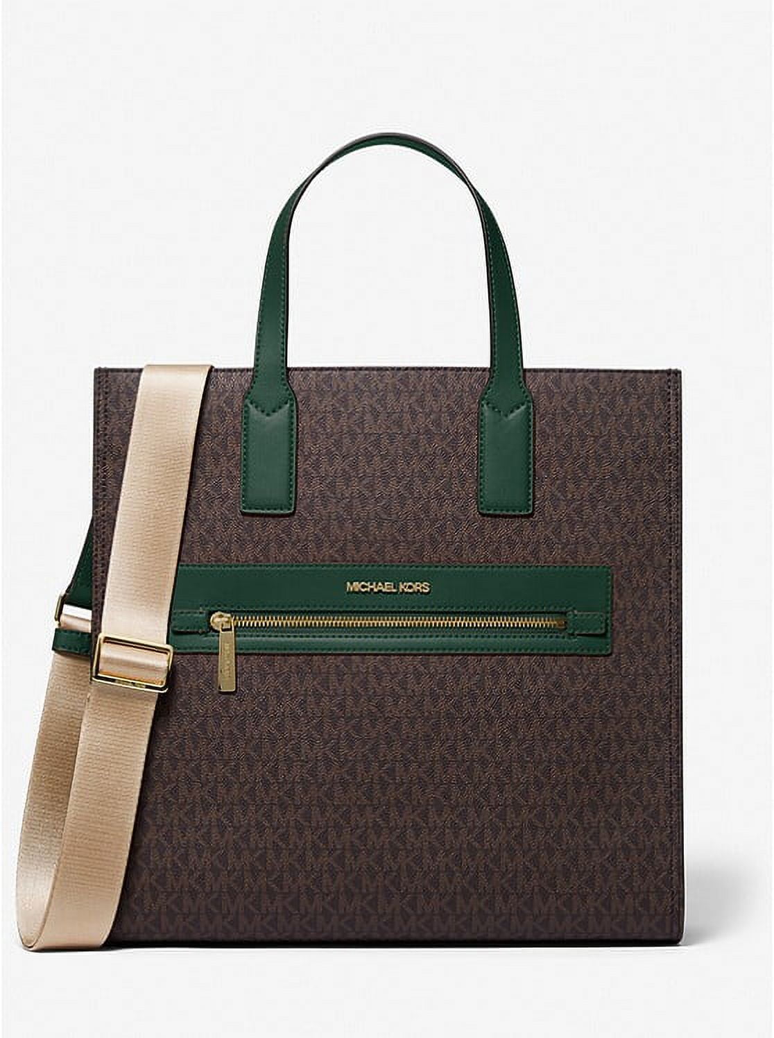 Michael Kors 35T0Gy9T3B Kenly Large Logo Tote Bag In Racing Green 