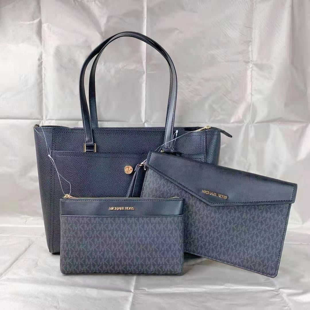 Michael Kors 35T1G5Mt7T Maisie Large Pebbled Leather 3 In 1 Tote Bag In Black Multi Walmart