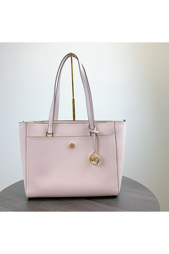 35T1G5Mt7T Maisie Large Pebbled Leather 3-In-1 Tote Bag In Powder Blush