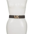 thumbnail image 1 of Michael Kors 38mm Leather Reversible MK Logo Plaque Buckle Belt (Brown/Luggage, Extra Large), 1 of 6