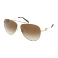 thumbnail image 1 of Michael Kors 59 mm Salina Aviator Metal Sunglasses MK1066B Light Gold/Smoke Gradient One Size, 1 of 5