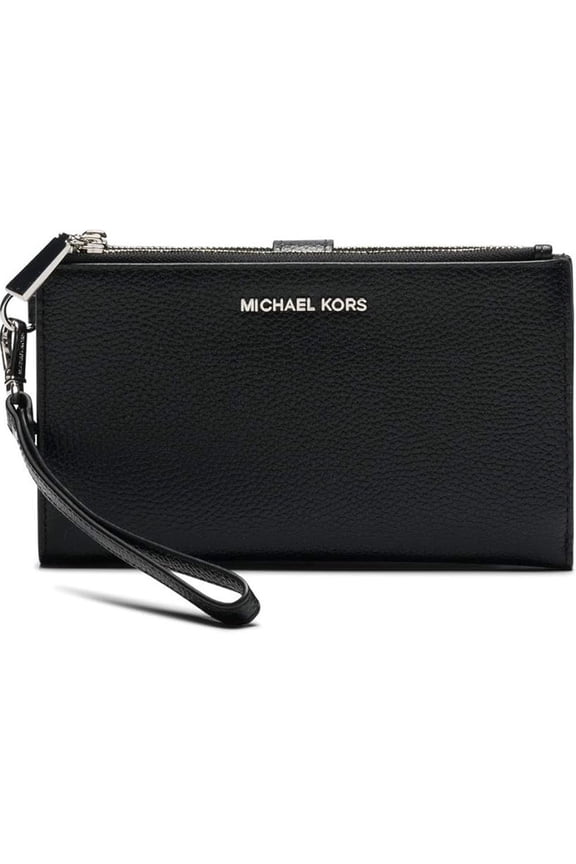 Women's Michael Kors Adele Tumbled Black Leather Purse Black 32T7SAFW4L-001