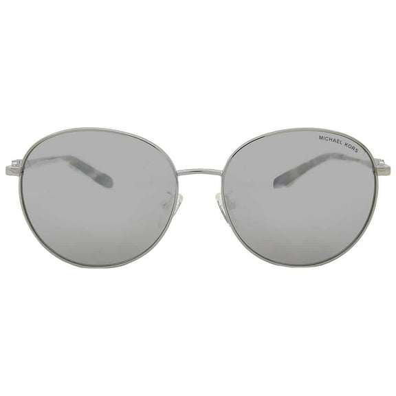 Michael Kors Alpine Silver Mirror Round Ladies Sunglasses MK1119 11536G 57