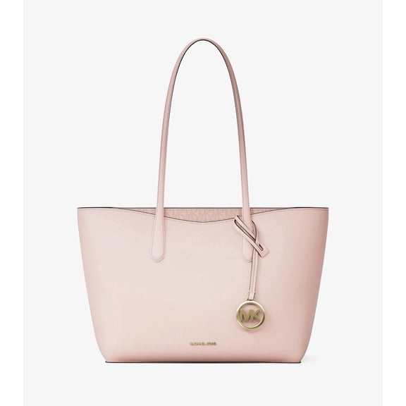 Michael Kors Arden Large Pebbled Leather Tote Bag | 100% Leather | Zip Closure | Women's – Powder Blush
