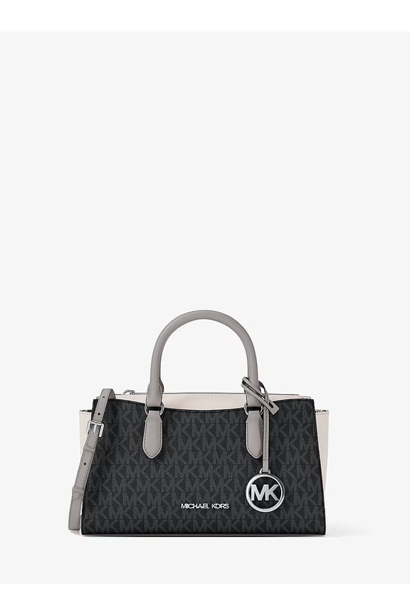 Arden Small Color-Block Signature Logo Messenger Bag - Black Multi