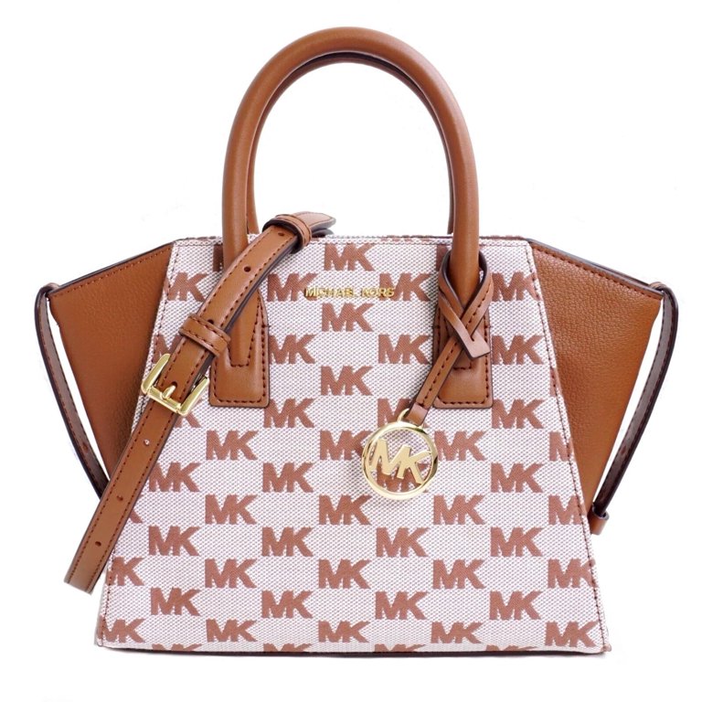 Michael Kors Avril Small Signature Logo Jacquard Satchel Shoulder