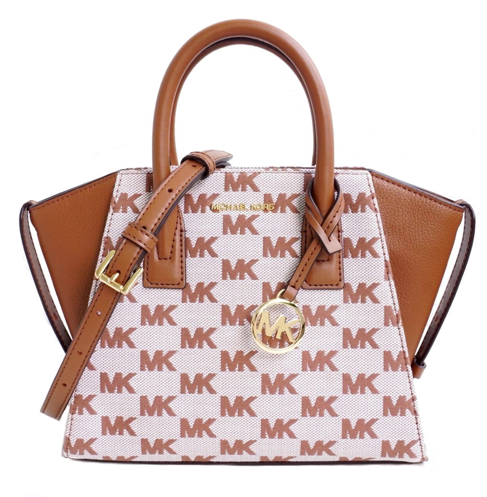 Michael Kors Women's Avril Small Signature Logo Jacquard Satchel