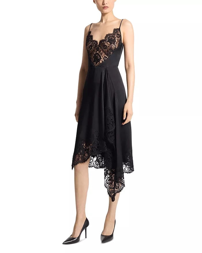 michael kors collection black lace dress Unworn Runway MICHAEL KORS COLLECTION 1992 Vintage Lace Mini Dress