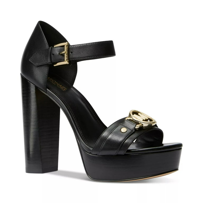 Michael Kors BLACK Women s Rory Ankle Strap Platform Dress Sandals