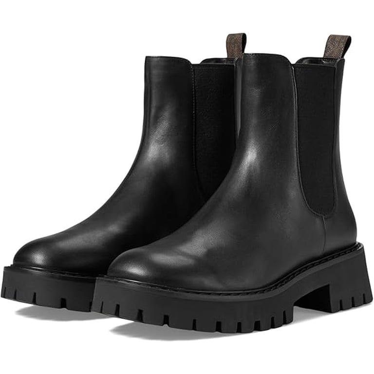 Michael Kors Black Leather & Brown Logo Chelsea Boots Michael Kors Women main image 3