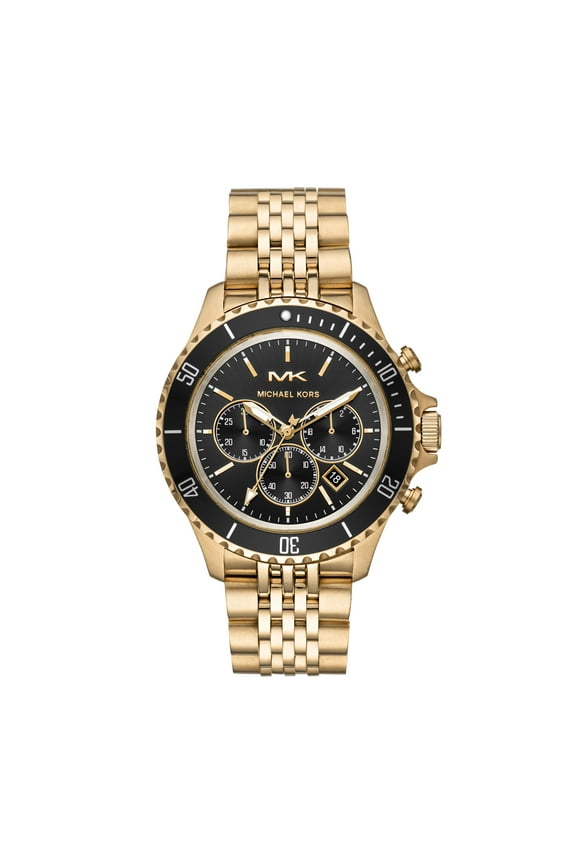 Bayville Chronograph Quartz Black Dial Men's Watch MK8726