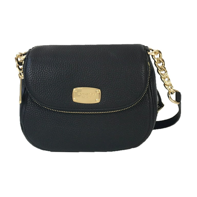 Michael kors bedford flap 2024 black leather crossbody bag