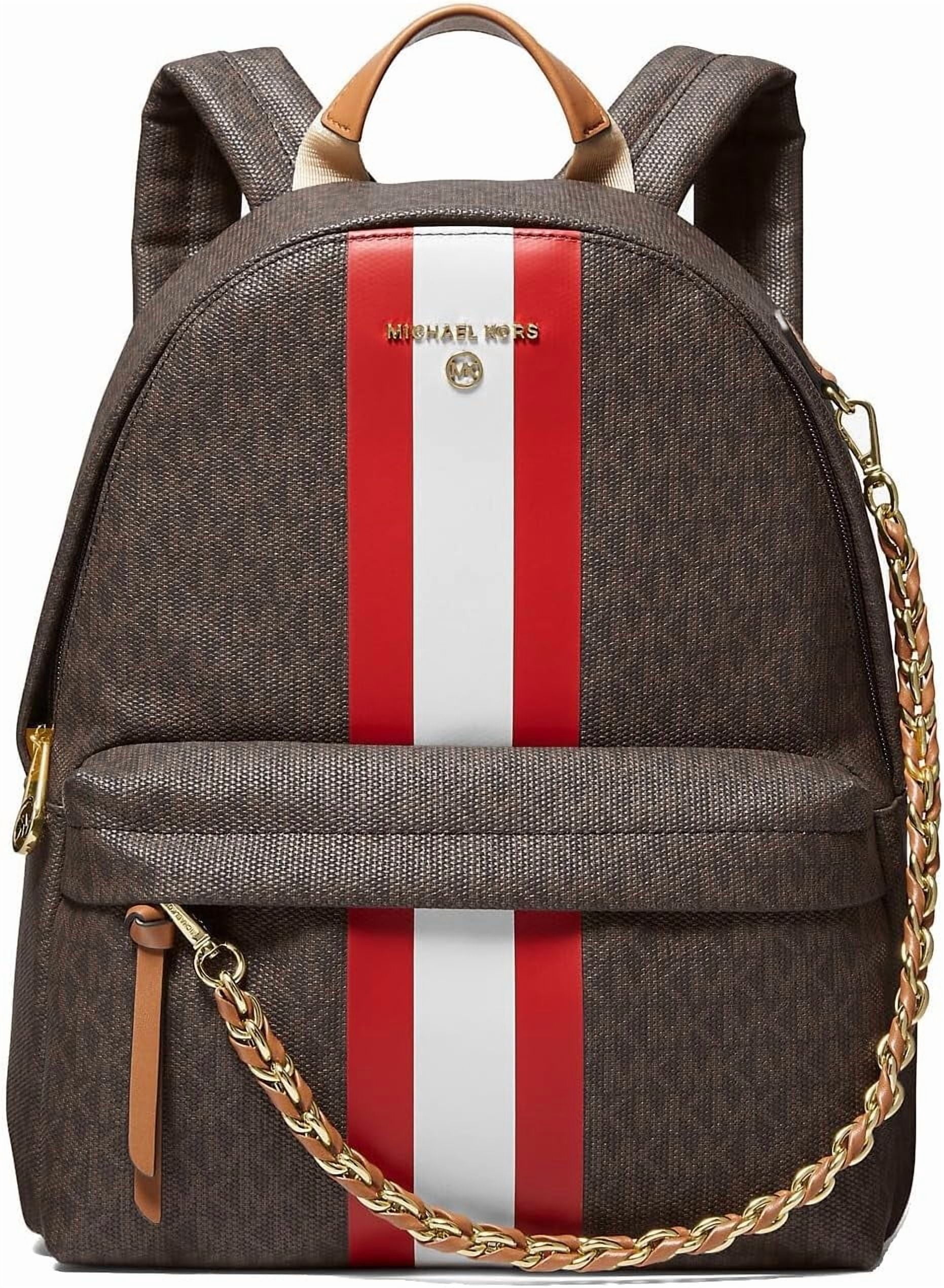 Michael Kors Red Pebbled Leather Backpack with Gold Hardware MICHAEL KORS Rhea Medium Pebbled Leather | Mercari main image 2