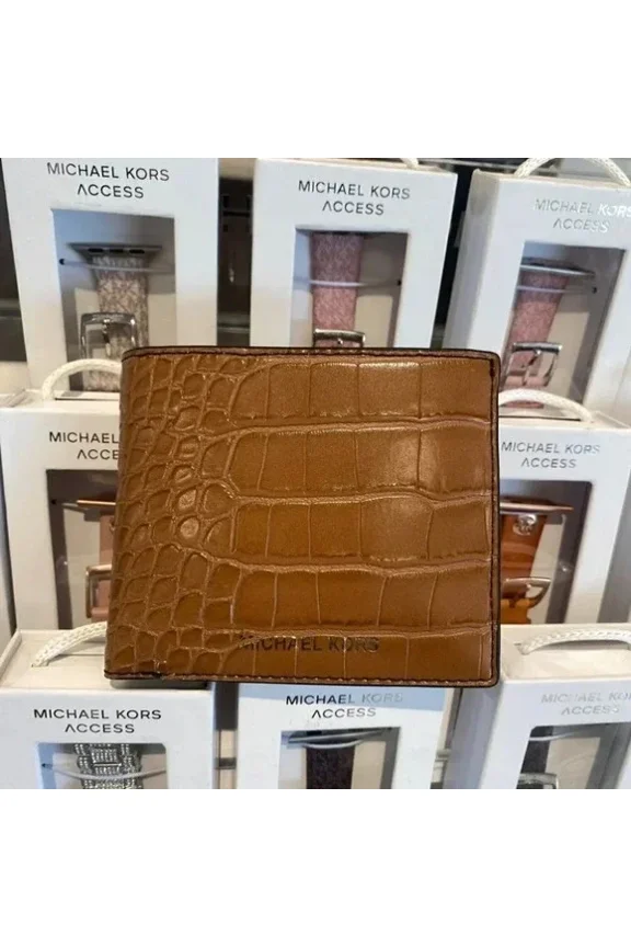 Billfold Bifold Wallet Men's Croc Embossed Leather 36F1LC0F1E