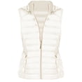 thumbnail image 1 of Michael Kors Bone White Winter Vest for Women - Sleeveless Women Down Vest - Lightweight Women's Down Fill Puffy Vest With Removable Hood, Side Pockets, Full Zip Closure, 1 of 3