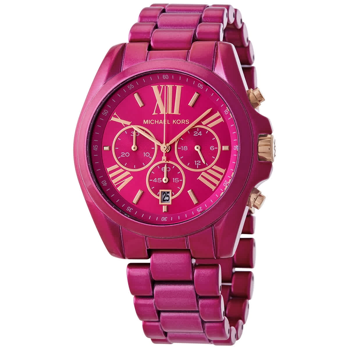 Michael kors 2025 hot pink watch