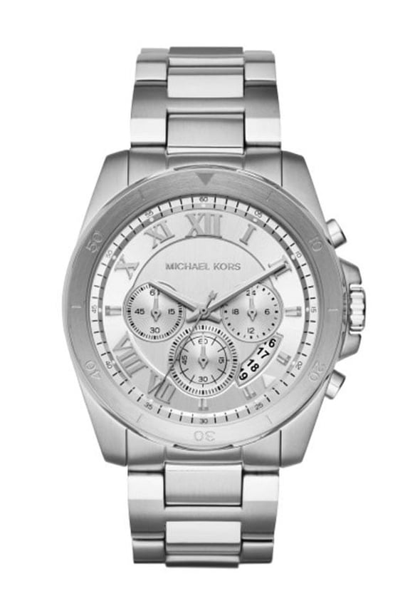 Brecken Silver Dial Mens Chronograph Watch MK8562
