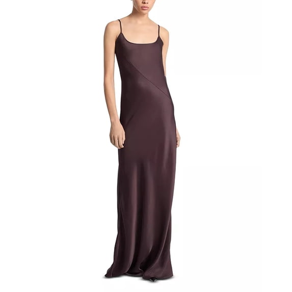 Michael Kors CHOCOLATE Women's Bias Slip Dress, US 8