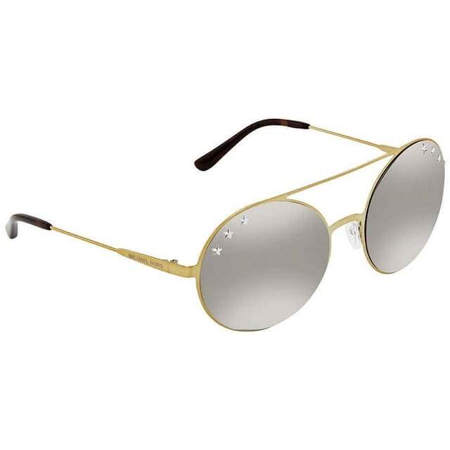 Michael Kors Cabo Metal Womens Round Sunglasses Pale Gold-Tone 55mm Adult
