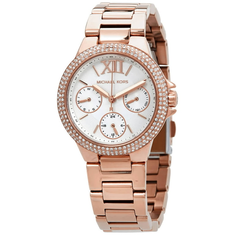 Michael Kors Camille Chronograph Quartz Crystal White Dial Ladies Watch  MK6845