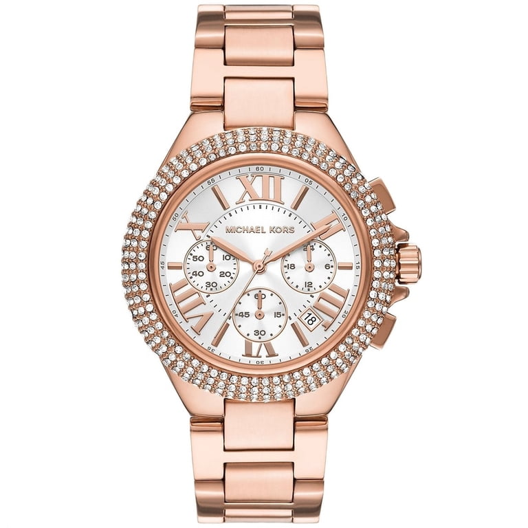 Michael Kors MK 6995  Chronograph Rose Gold-Tone For Woman Michael Kors Camille Chronograph White Dial Rose Gold Steel  main image 3