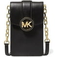 thumbnail image 1 of Michael Kors Carmen Small Faux Leather Phone Crossbody Bag 35T2GNMC5L-001 (Black), 1 of 5