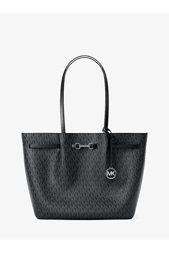 Carson Large Signature Logo Tote Bag Black MK