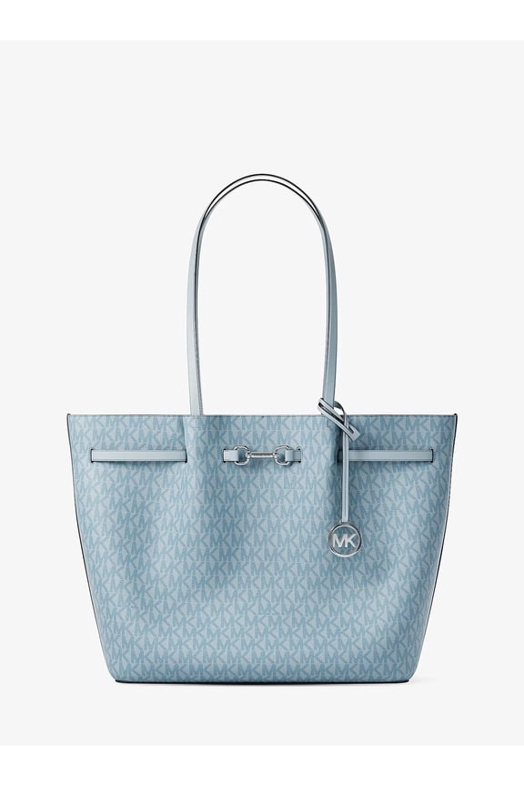 Carson Large Signature Logo Tote Bag - Pale Ocean