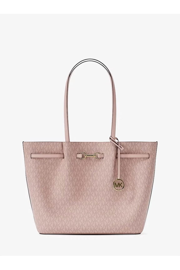 Carson Large Signature Logo Tote Bag Powder Blush MK