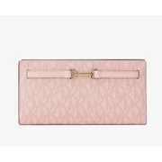 Michael Kors Women's Carson Large Signature Logo Snap Wallet Powder Blush