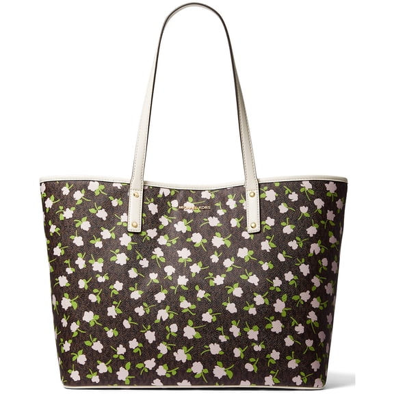 Michael Kors Women's Carter Large Signature Open Tote (Brown Multi)