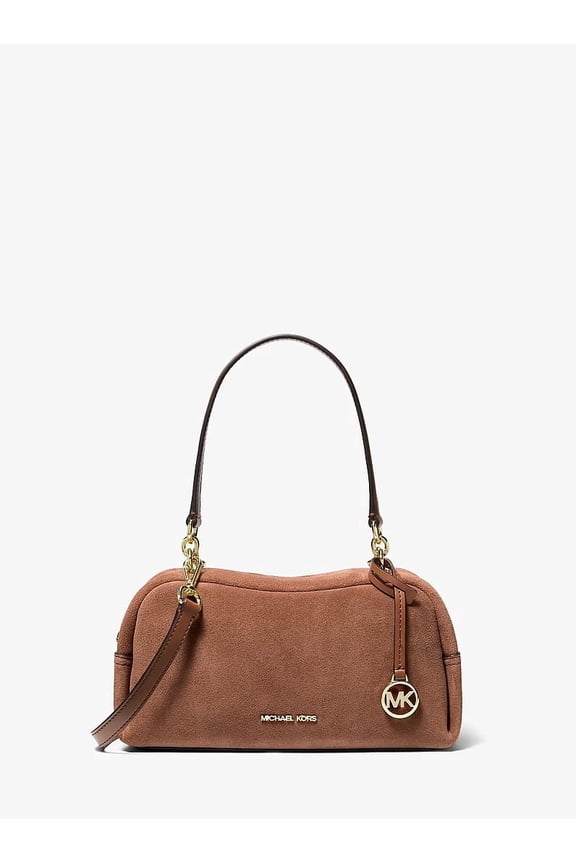 Cecily small suede shoulder bag - Luggage