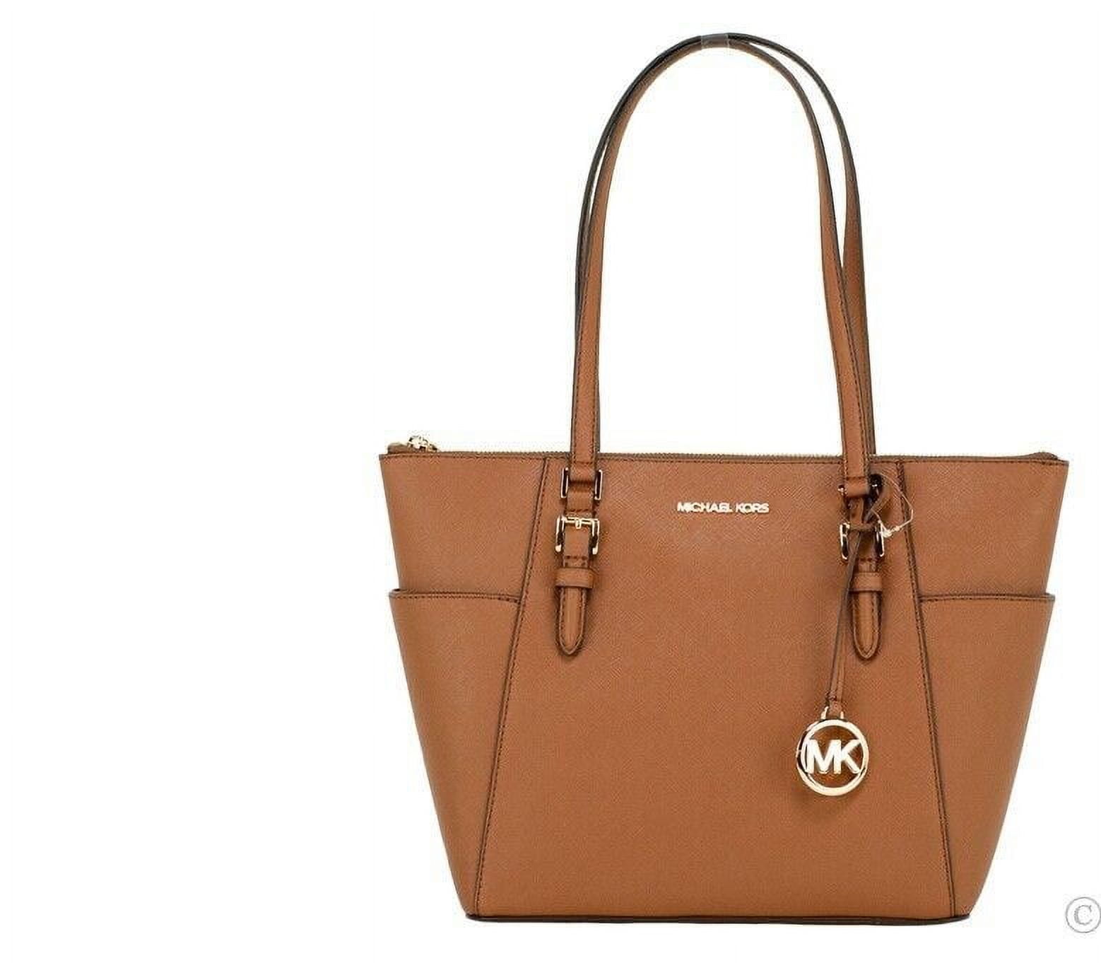 Walmart discount codes: Michael Kors Charlotte Ciara Large Top Zip Female Tote Handbag Luggage Saffiano Leather