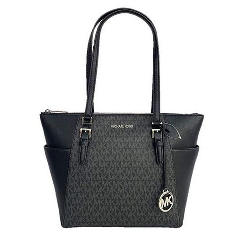 Michael Kors Bags | Michael Kors Charlotte Large Top Zip Tote Bag | Color: Black/Gold | Size: Os | Shopmyclothesss's Closet