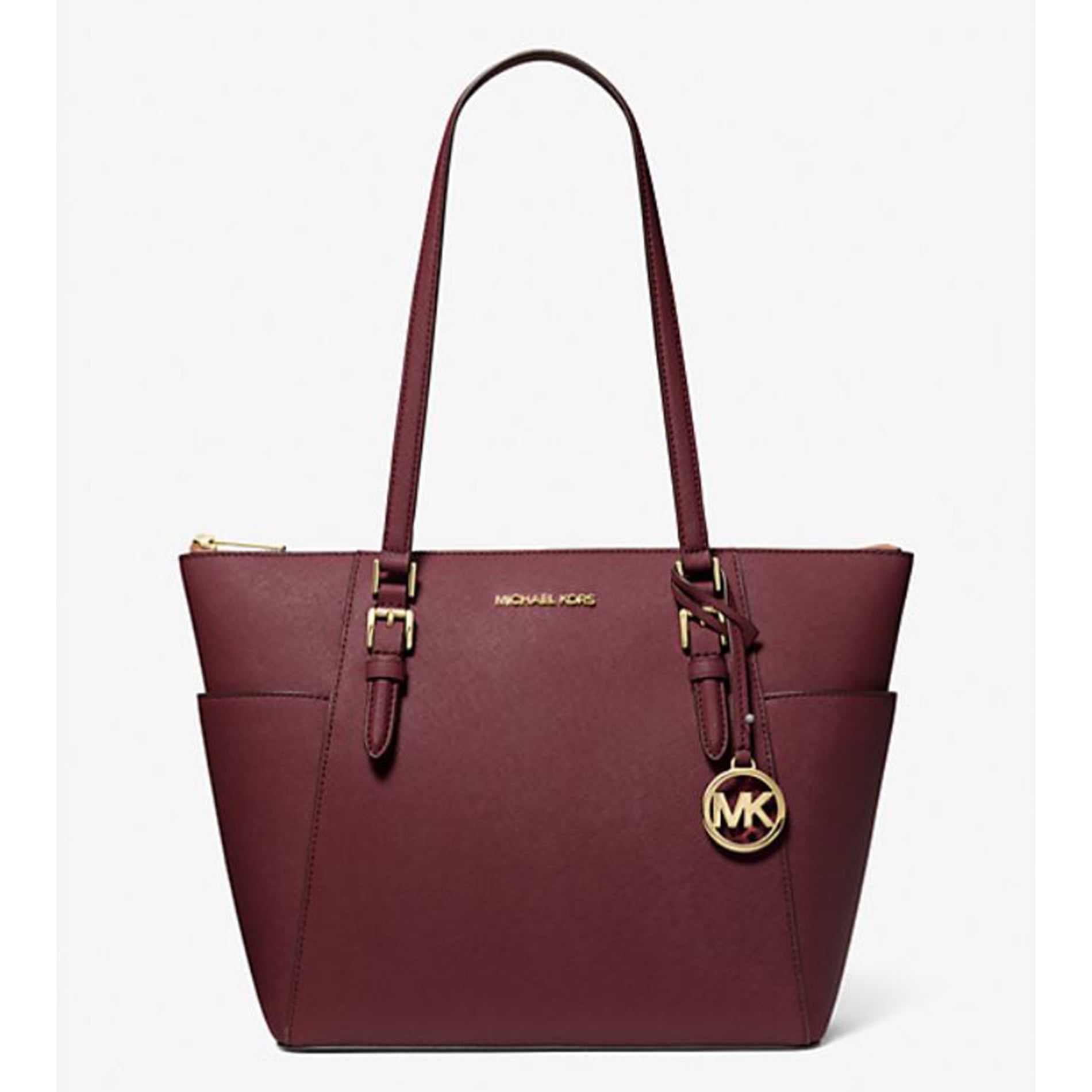 Michael Kors Charlotte Large Logo and Leather Top-Zip Tote Michael Kors Charlotte Large Logo and Leather Top-Zip Tote