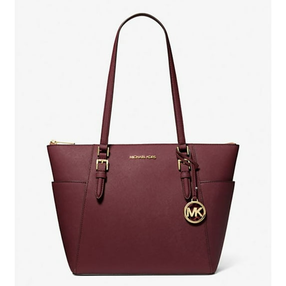 Michael Kors Charlotte Large Saffiano Leather Top-Zip Tote Bag 35T0GCFT7L-oxbl