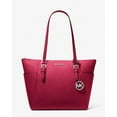 thumbnail image 1 of Michael Kors Charlotte Large Saffiano Leather Top-Zip Tote Bag (Dark Raspberry) 35F0SCFT3L-984, 1 of 5