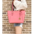 Michael Kors Charlotte Large Saffiano Leather TopZip Tote Bag (Tea