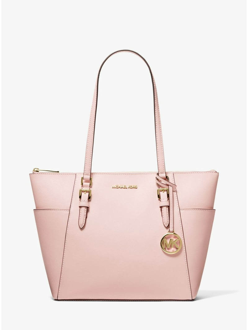 Michael Kors Designer Charlotte Large Leather Tote Handbag in