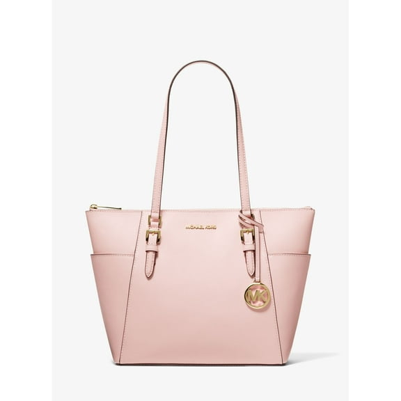 Michael Kors Women's Charlotte Large Saffiano Leather Top-Zip Tote Bag (Powder Blush)