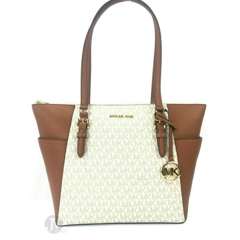 Charlotte Large Saffiano Leather Top-Zip Tote Bag