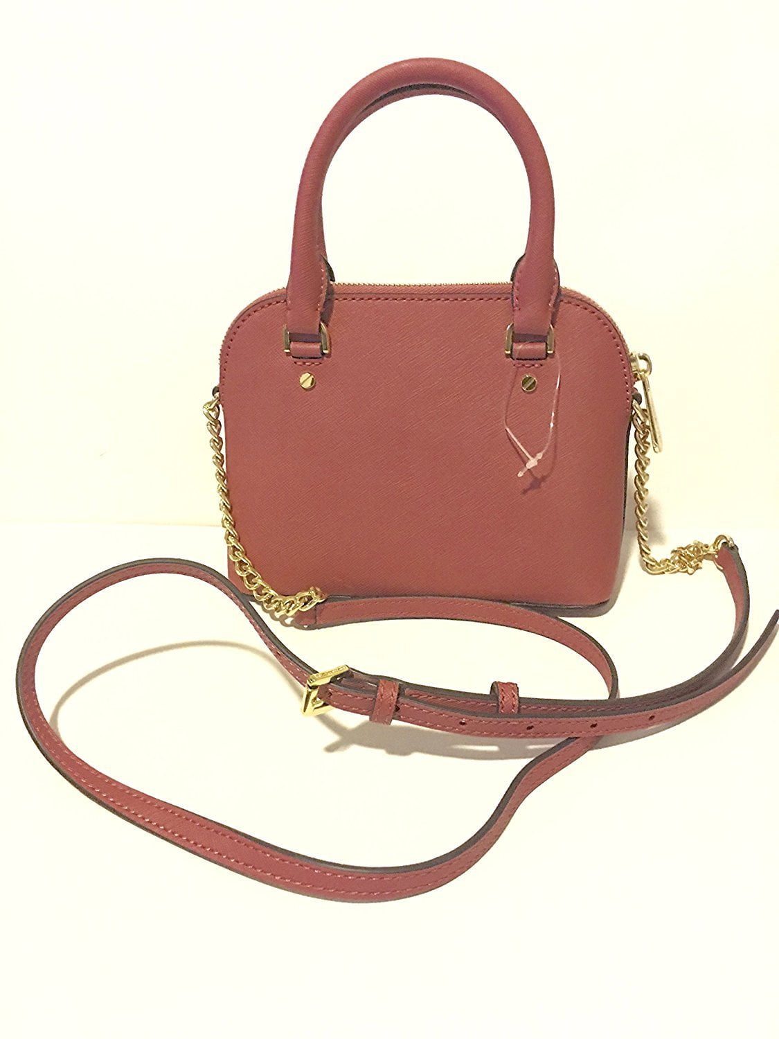 Michael Kors Cindy Mini Crossbody Tulip Pink Leather Bag Handbag Purse