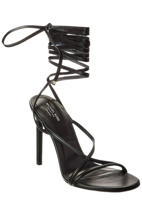 Collection Dahlia Runway Leather Sandal, 35, Black
